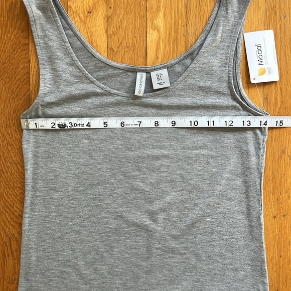 NWT Paraphrase Size S Gray Heathered Modal Stretch Layering Tank Top - Picture 8 of 11